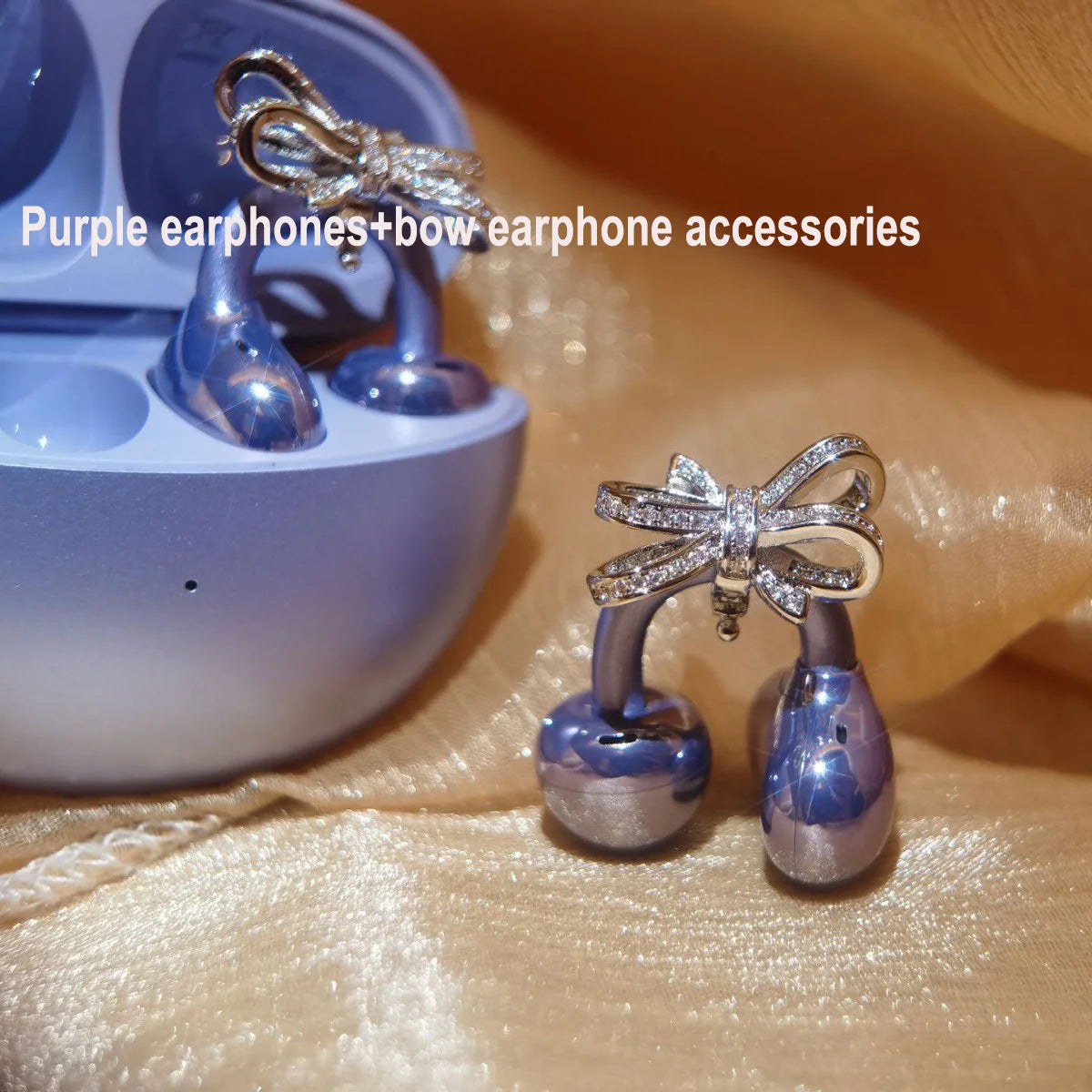 Generic Ear clip Wireless Bluetooth Headphones and Diamond Earphone Accessories 1 Pair Waterproof