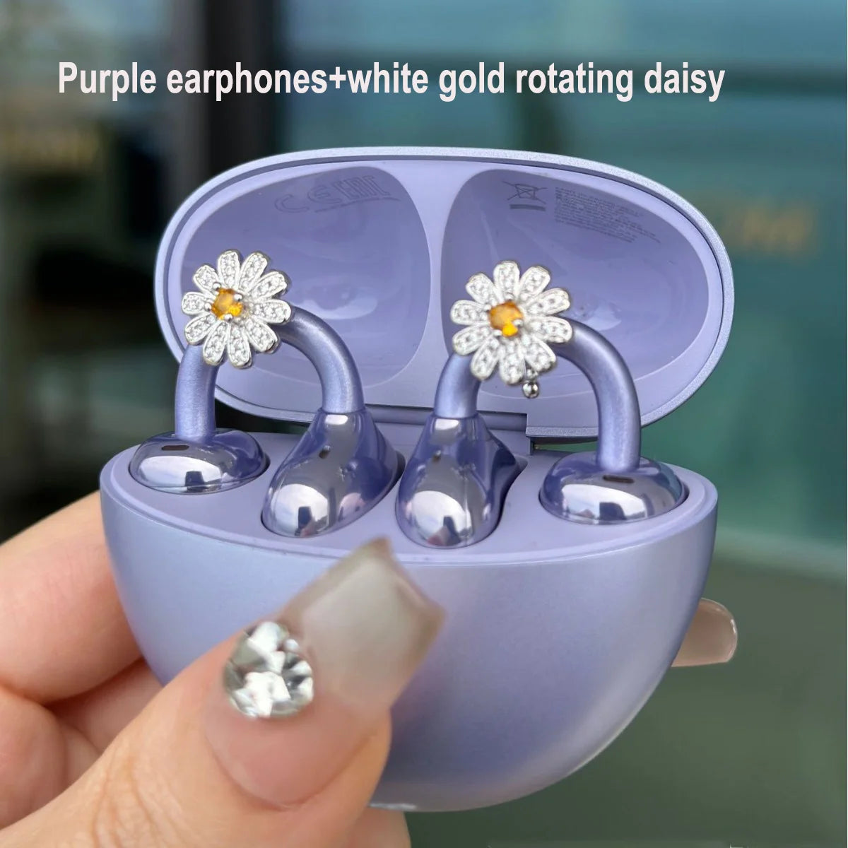 Generic Ear clip Wireless Bluetooth Headphones and Diamond Earphone Accessories 1 Pair Waterproof